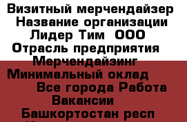 Визитный мерчендайзер › Название организации ­ Лидер Тим, ООО › Отрасль предприятия ­ Мерчендайзинг › Минимальный оклад ­ 18 000 - Все города Работа » Вакансии   . Башкортостан респ.,Караидельский р-н